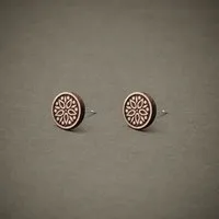 feinformart feinformart Ohrstecker / Ohrring aus Holz "Mandala1" 9mm – Produktbild 1 von 1