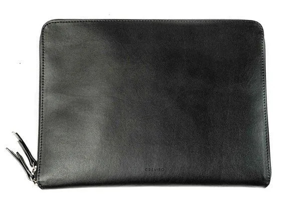 GREVIRO GREVIRO Tablet Tasche aus Kaktusleder (vegan) - für iPad, Surface & Galaxy Modelle, Schwarz, – Produktbild 2 von 3