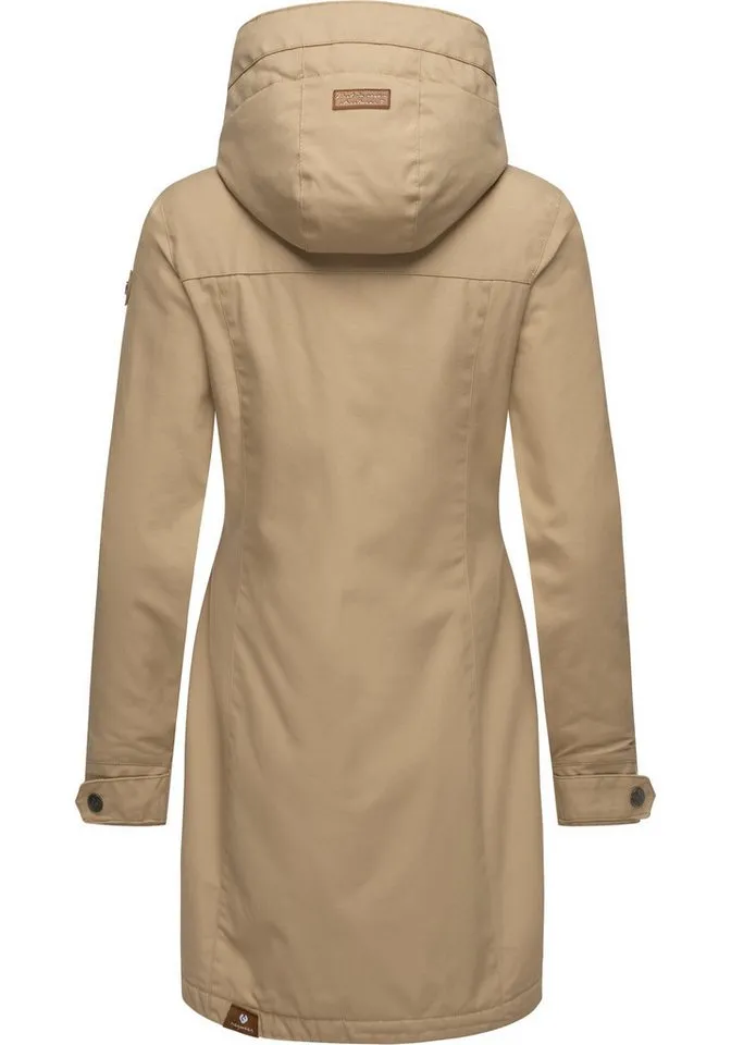 ragwear ragwear Wintermantel Jannisa stylischer Damen Winterparka mit Kapuze, Braun, – Produktbild 4 von 4