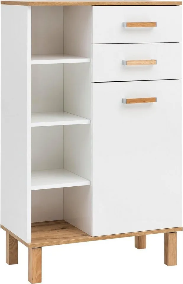 Schildmeyer Kommode, Füße aus Massivholz, Weiß, – Produktbild 2 von 5