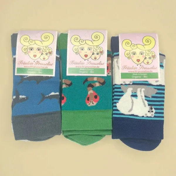 Fräulein Prusselise Fräulein Prusselise 3er spezial Socken Pack Tiere, Eisbär, Kobra, Hai, bunt, Bunt, – Produktbild 4 von 4