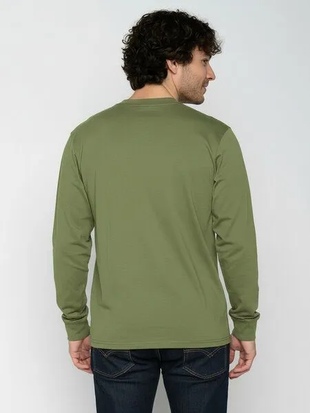 GreenBomb GREENBOMB Bike Square Crisp - Sportliches Longsleeve / hochwertiger Print / GOTS / Fair & Vegan, Grün (dark seed), – Produktbild 4 von 4