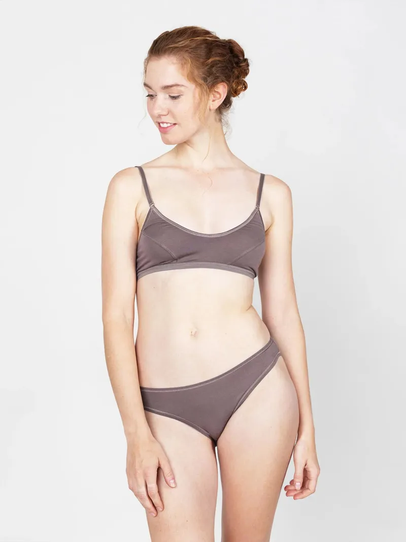 erlich textil erlich textil Edith bügelloses Bustier aus weichem Modal, Quarz, – Produktbild 3 von 6