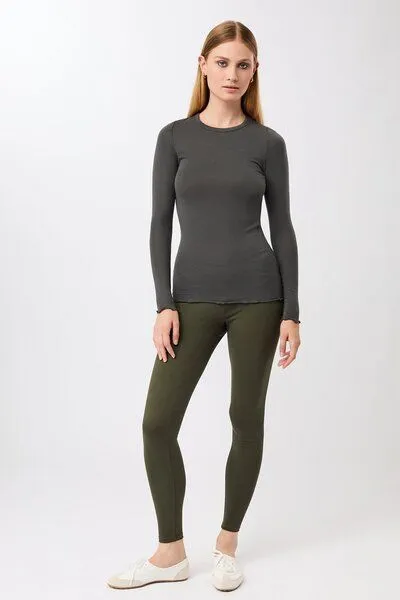 mandala mandala Crew Neck Wool Mix, Leaf (grün), – Produktbild 4 von 4