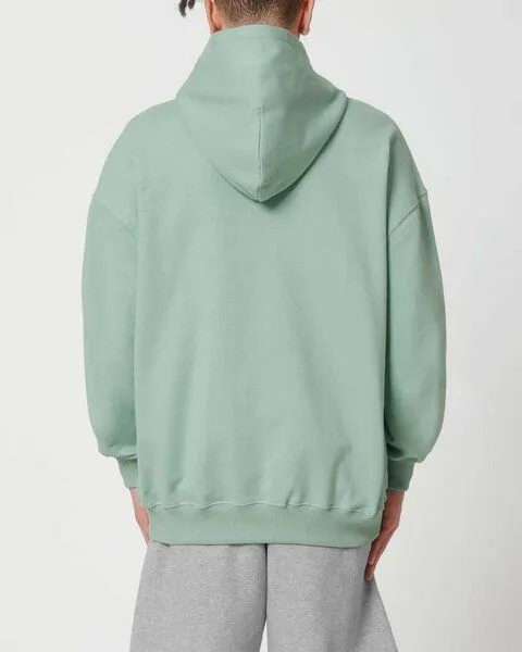 YTWOO YTWOO Oversized Unisex Hoodie mit Kängurutasche, Dry, nachhaltig, Bio-Baumwolle, Hellgrün, – Produktbild 4 von 4