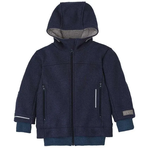 Disana Disana Kinder Bio Outdoor-Jacke Walk Merinowollle, Indigo, – Produktbild 1 von 4