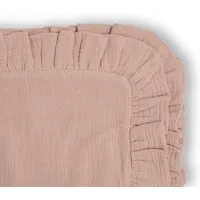 Hutch Putch Hutch&Putch Musselin Kopfkissenbezug mit Rüschen - aus 100% Bio-Baumwolle - ideale Ergänzung zur Musselin Bettwäsche - atmungsaktiv und temperaturausgleichend, Blush, – Produktbild 1 von 1