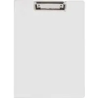 FolderSys Klemmbrettmappe transparent für Format A4 aus PP, mit Dreiecks-Klarsichttasche – Produktbild 1 von 1