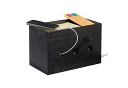 RELAXDAYS RELAXDAYS Kabelkanal Kabelbox Bambus schwarz (1-St) – Produktbild 1 von 1