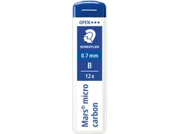 Staedtler STAEDTLER Ersatzminen für Druckbleistifte 'Mars micro carbon' Ø 0,7 mm, 12 Stk., B – Produktbild 1 von 1