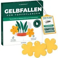 Silberkraft Silberkraft Gelbfalle Gelbtafeln Gelbsticker 12 Stück gegen Fruchtfliegen, Trauermücken, uvm. – Produktbild 1 von 1