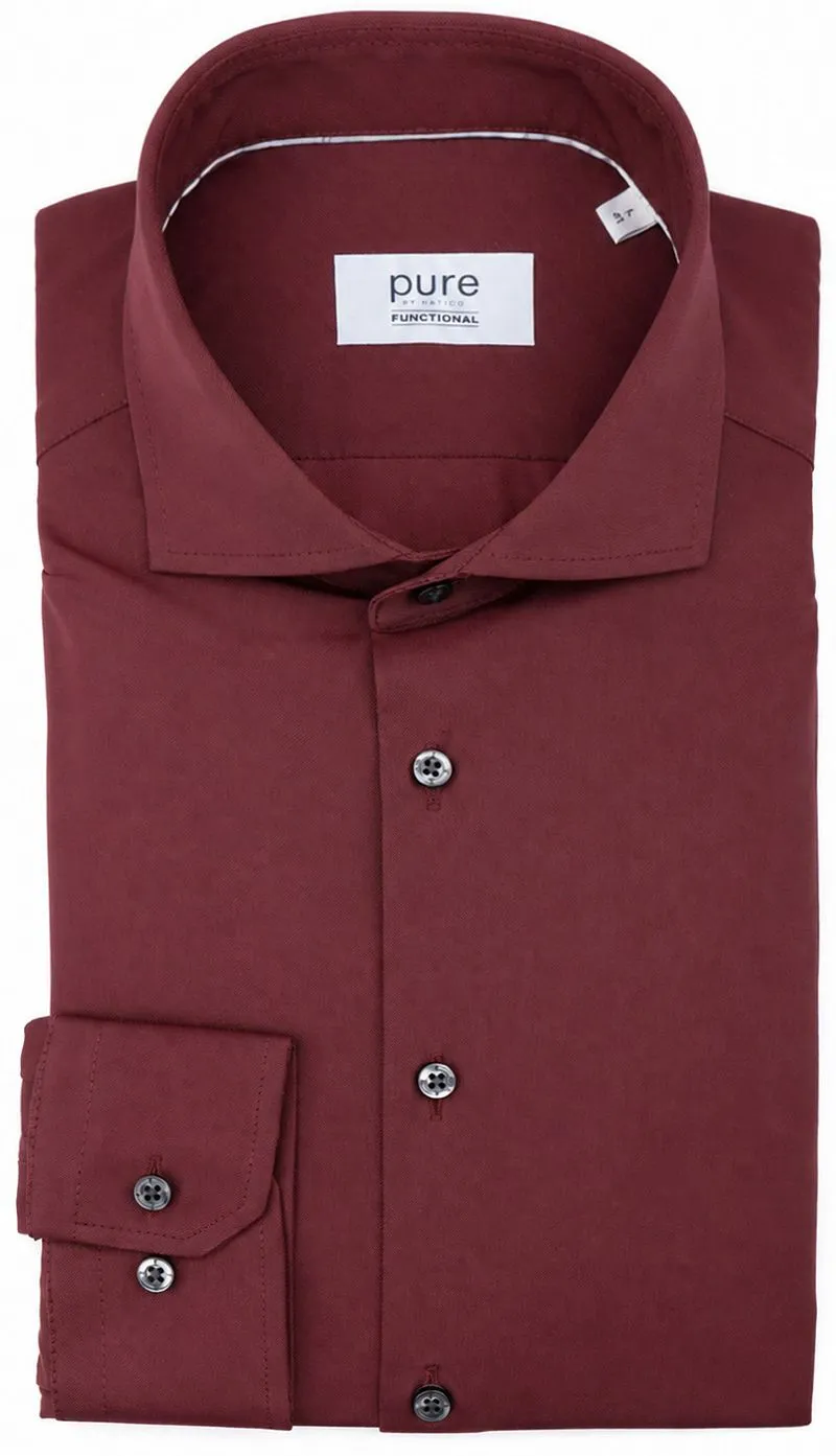 Pure Pure Functional Shirt Bordeaux - Größe 40 (M), Rot, – Produktbild 1 von 3