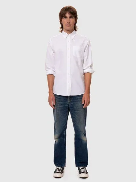 Nudie Jeans Nudie Jeans - Hemd John Button Down Oxford, Blau, – Produktbild 3 von 3