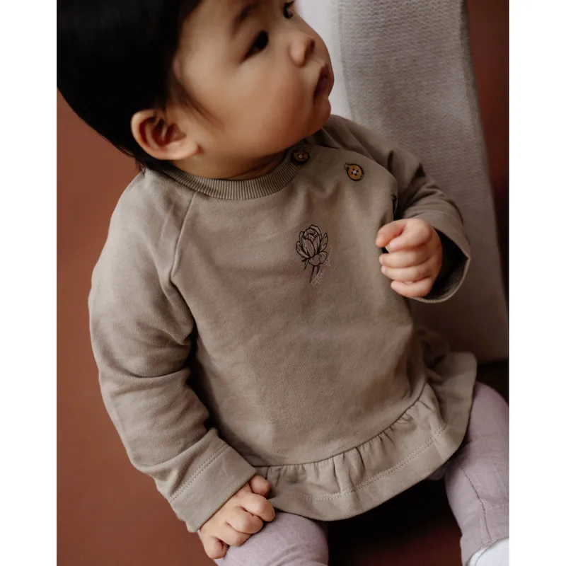Levv Levv Sweatshirt mit Rüschen Blume, Braun, – Produktbild 2 von 3