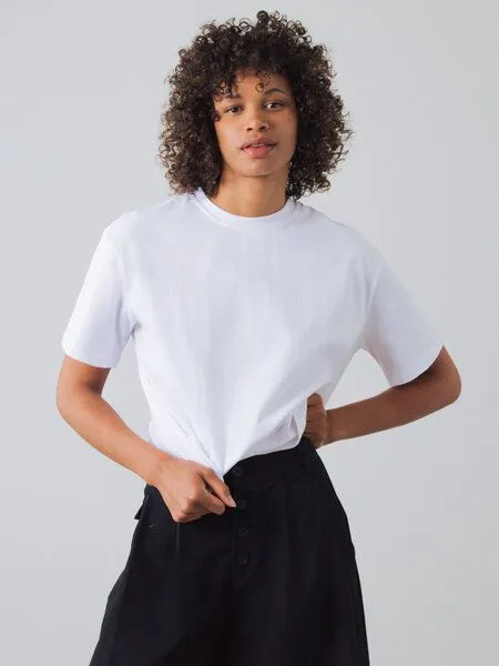 Honest Basics Honest Basics OG Shirt aus Bio- und recycelter Baumwolle, Weiß, – Produktbild 1 von 4