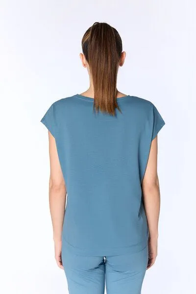 Leela Cotton Leela Cotton Damen Oversize T-shirt Bio-Baumwolle Kurzarmshirt 4416, Alpengrau, – Produktbild 2 von 2