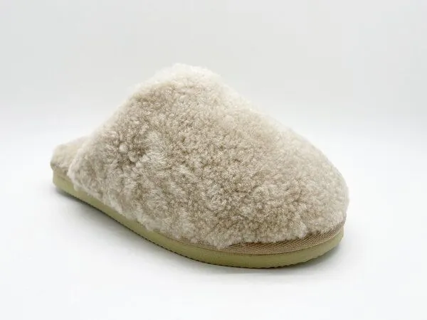 thies Pantoffel aus Schaffell "thies Fluffy Shearling", Beige, – Produktbild 2 von 4