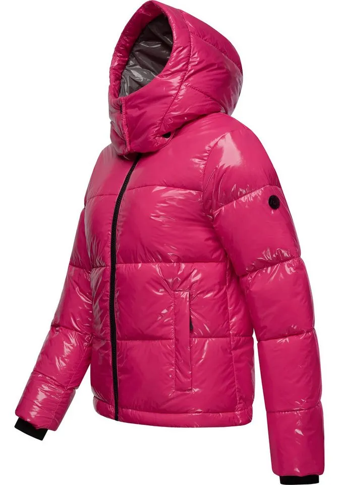 ragwear ragwear Steppjacke Roobie super stylische, gänzende Damen Winterjacke, Rosa, – Produktbild 3 von 5