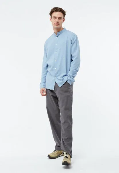 Givn Berlin Flanell Stehkragenhemd Modell: Wes, Light blue, – Produktbild 3 von 5