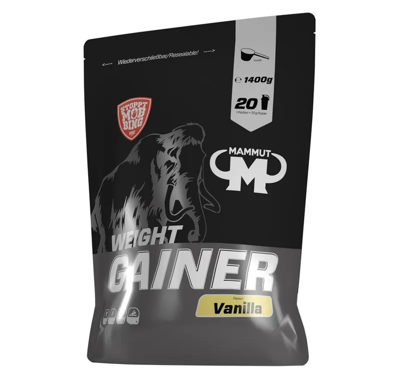 Mammut Nutrition Mammut Nutrition Weight Gainer Crash 5000 - 1400 g Zipp-Beutel Pulver, 1400 g – Produktbild 2 von 5