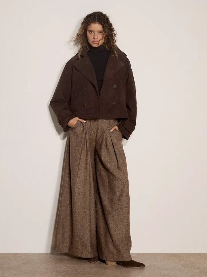 Apricot Apricot Stoffhose Stoffhose mit extrem weitem Bein, Braun, – Produktbild 1 von 5
