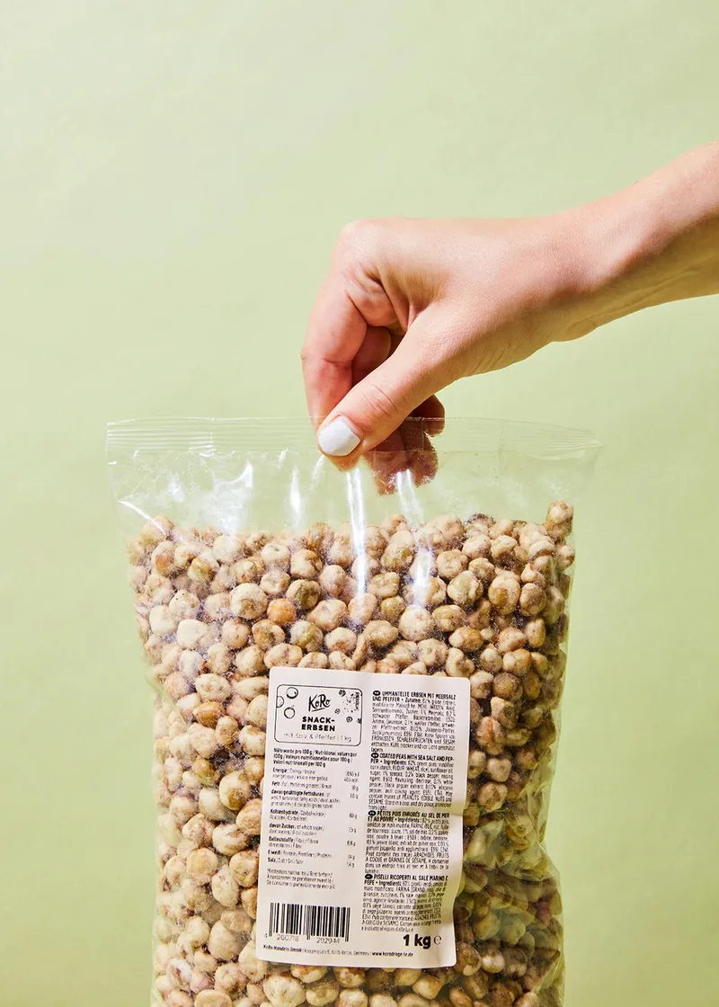 KoRo Snack Erbsen mit Salz und Pfeffer 1 kg – Produktbild 4 von 4