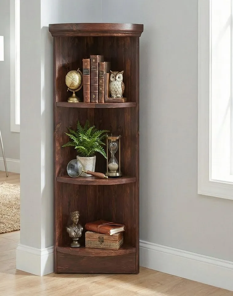 OTTO home Anbauregal Soeren Abschlussregal Höhen 97 bzw. 220 cm, aus massiver Kiefer, passend für Tiefe 29 cm, FSC®-zertifiziert, Braun, – Produktbild 5 von 8