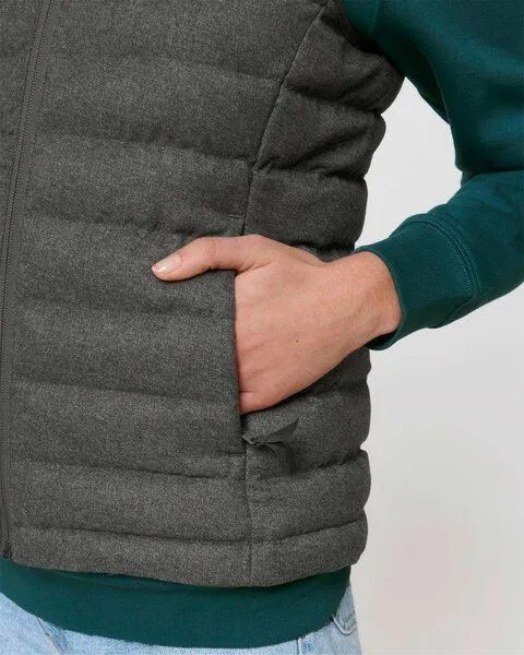 YTWOO YTWOO Damen Weste im Woll-Look | komplett recycelt | Steppweste, Metallgrau, – Produktbild 2 von 3