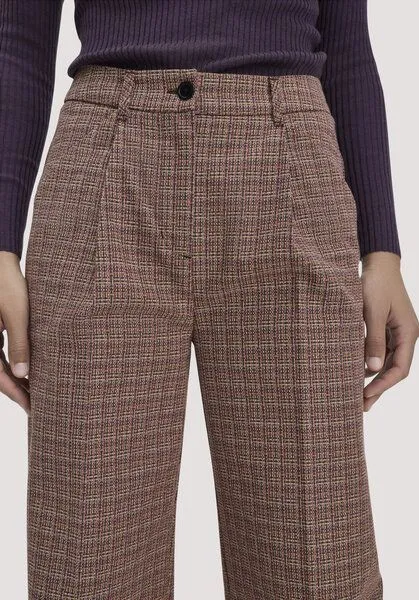 hessnatur hessnatur Tweed-Hose Wide Leg Relaxed aus reiner Bio-Baumwolle, Wildrose, – Produktbild 2 von 3