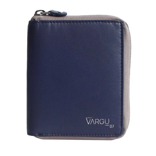 Vargu Vargu Echtleder Geldbörse WENS 1-A, Purple - grey, – Produktbild 1 von 4