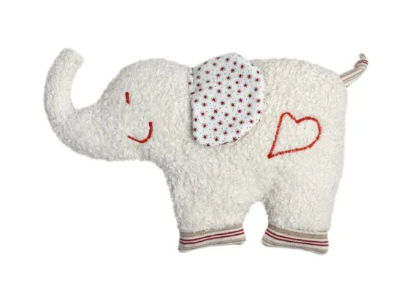 Efie Efie Rassel Elefant, rot (KbA) – Produktbild 1 von 2