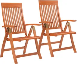 Merxx Merxx Gartenstuhl Bordeaux, Eukalyptusholz (Set, 2 St), klappbar, verstellbar – Produktbild 1 von 1