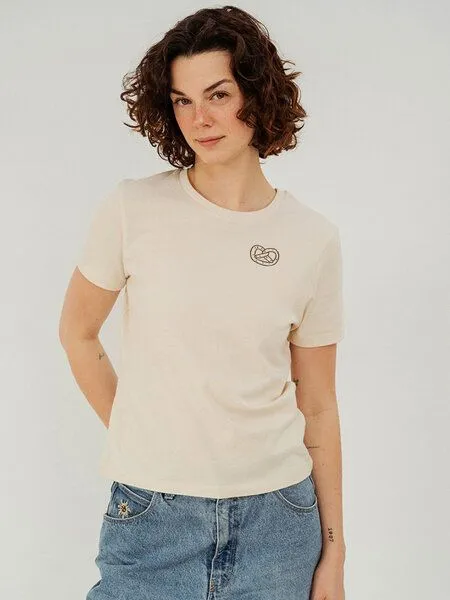 Kultgut Kultgut Artdesign - Biofair- Flauschiges Femin Shirt /Brezel, Natur, – Produktbild 2 von 3