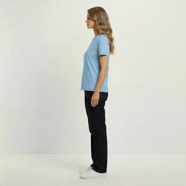 YTWOO YTWOO Regular Damen T-Shirt Light, Sky blue, – Produktbild 3 von 3