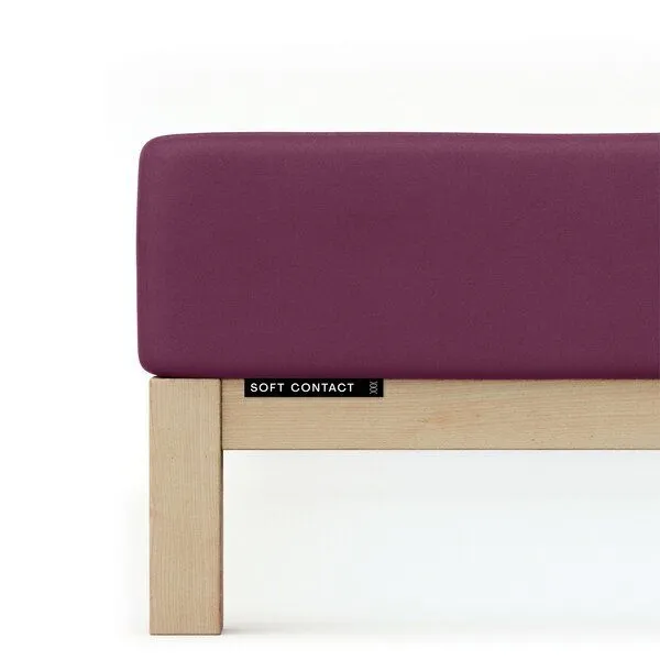 Schlafgut Schlafgut Spannbettlaken Soft Contact - 100% Biobaumwolle - wärmend, Purple deep, – Produktbild 1 von 2