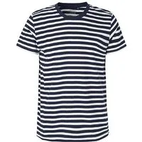 Neutral Neutral® Unisex T-Shirt Fitted Körpernah von Neutral Bio Baumwolle, Weiß/navy gestreift, – Produktbild 1 von 1
