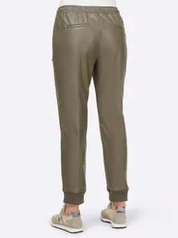 heine Lederimitathose khaki – Produktbild 1 von 1