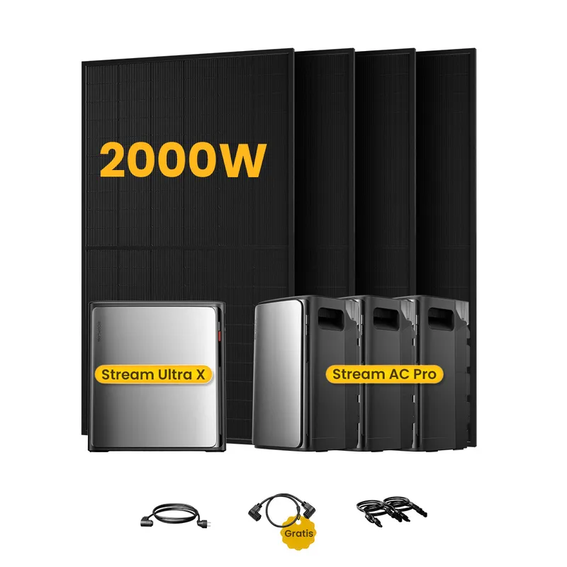 EcoFlow EcoFlow Stream Ultra X, All-in-One Speicher für Balkonkraftwerke, mit 4 x 500 Bifaziale Solarmodule, by Powerness - Stream Ultra X + 3 x Stream AC Pro | 9600Wh / ohne Zubehör / Selbstabholung – Produktbild 1 von 1