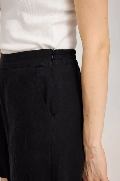 Mazine Mazine Leinen Shorts, Schwarz, – Produktbild 3 von 4