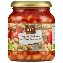 De Rit De Rit Weiße Bohnen in Tomatensauce im Glas – Produktbild 1 von 1