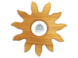 Sternengasse Sternengasse Sonne aus heimischem Laubholz, Holzdeko mit Kristall Maße 12 x 12 x 1,2 cm – Produktbild 1 von 1