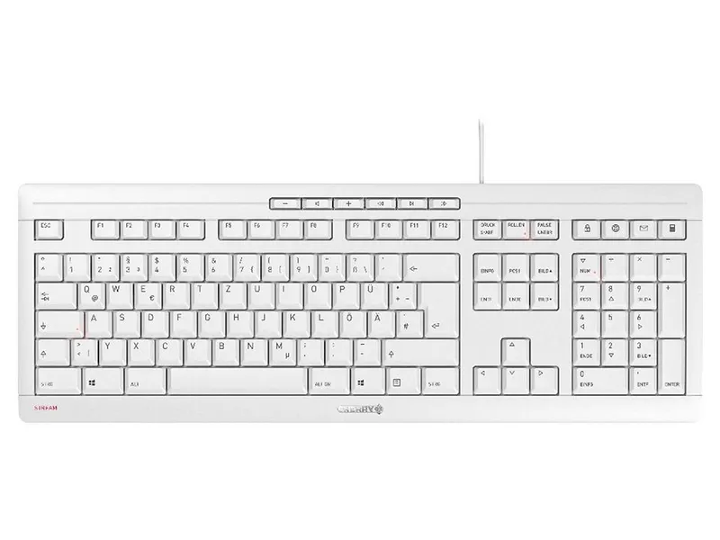 Cherry Cherry Tastatur 'Stream JK-8500', weiß – Produktbild 1 von 4
