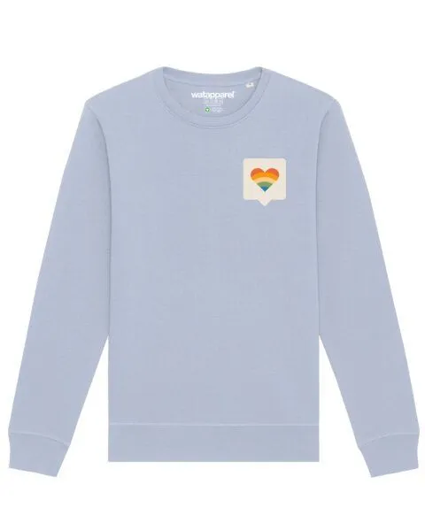 watapparel watapparel Sweatshirt Unisex Von Herzen, Serene blue, – Produktbild 1 von 3