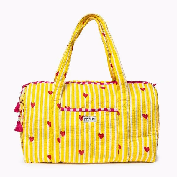 KIKOONI KIKOONI handgefertigte große Baumwolltasche "K. Shopper", "love edition" sunny, – Produktbild 2 von 4