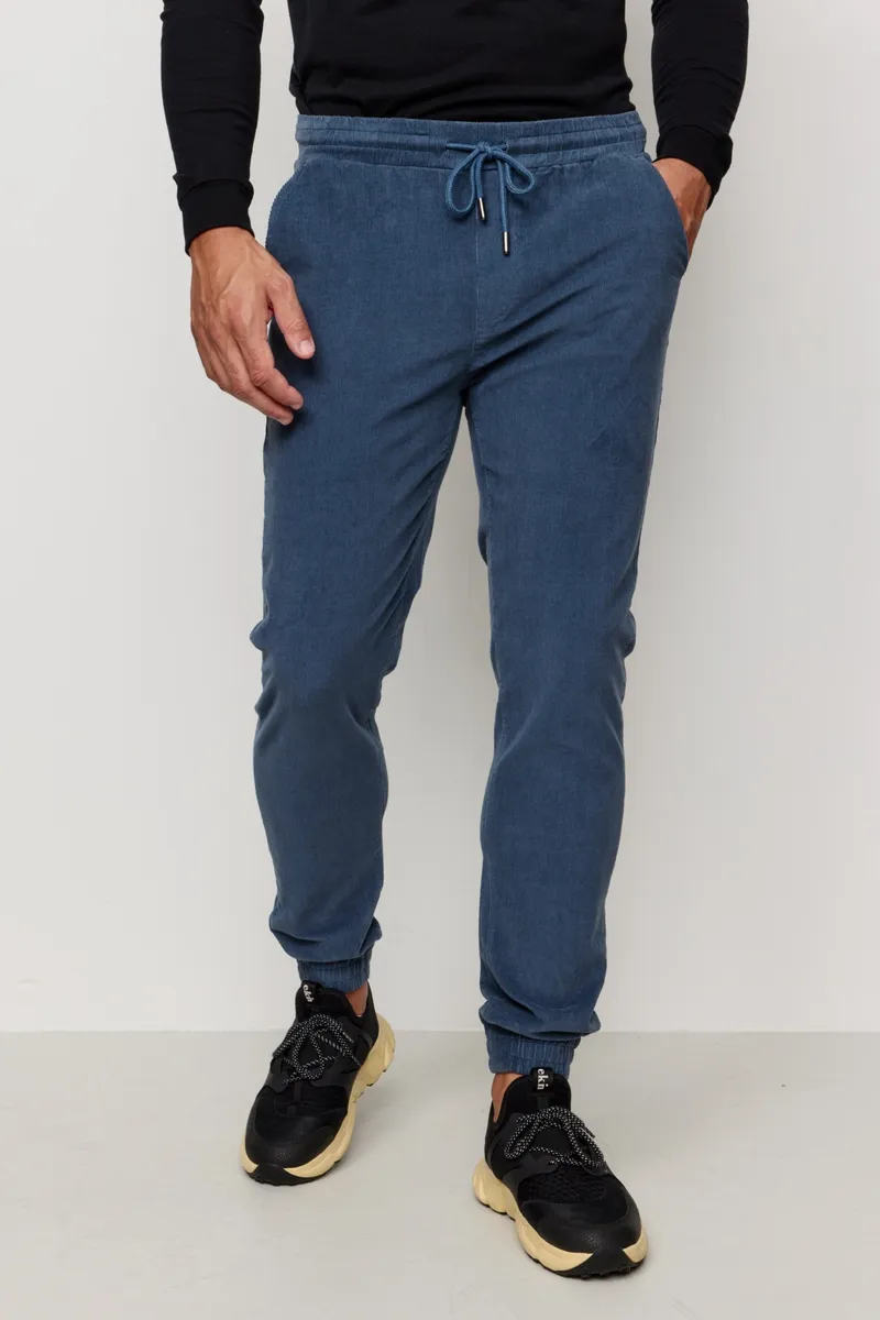 recolution Recolution Herren vegan Jogginghose Chinos Kord Cyperus Dunkles Arktisblau, Dunkelblau, – Produktbild 2 von 2