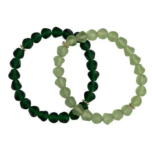 El Puente El Puente Armbänder "Farbschimmer", 2er-Set, Grün, – Produktbild 1 von 1