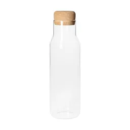 elasto elasto Glaskaraffe "Pour" 1,1 l - Eleganter Krug mit Korkverschluss – Produktbild 1 von 1