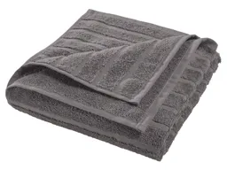HANS NATUR Handtuch Bio-Baumwolle Frottee Streifen dunkelgrau Maße 50 x 100 cm – Produktbild 1 von 1