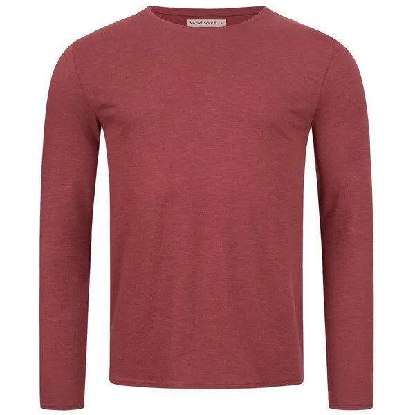NATIVE SOULS NATIVE SOULS Slub Longsleeve Basic Herren, Wine red, – Produktbild 1 von 1