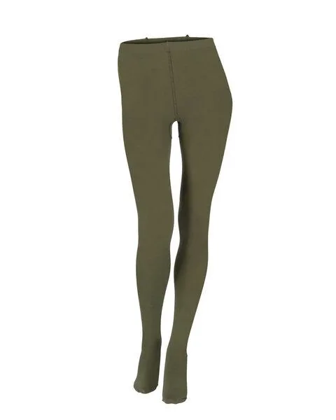 grödo grödo Damen Fein Strumpfhose Blickdicht Bio Baumwolle mit Elasthan, Olive, – Produktbild 1 von 4